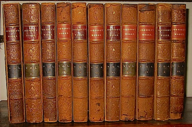 Samuel Johnson The works in nine volumes [ma in undici, in quanto in seguito ne furono pubblicati altri due relativi ai Parliamentary Debates]  1825 Oxford Talboys and Wheeler; and W. Pickering London